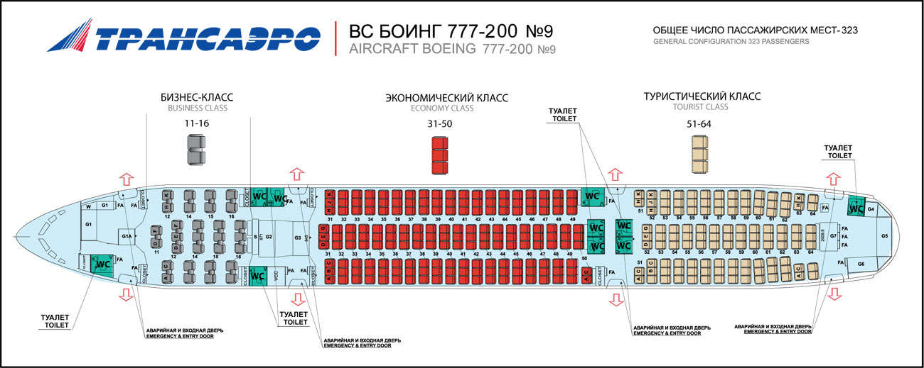 boeing 777 jet аэрофлот схема салона