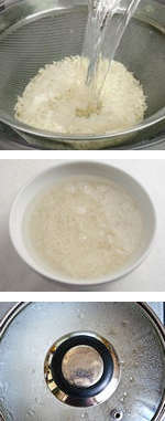 Процесс приготовления риса