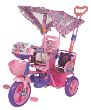 Розовый детский велосипед