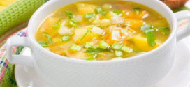 Луковый суп в тарелке