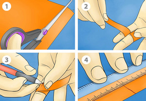 Определение размера пальца с помощью бумаги