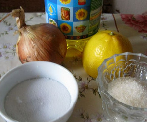Ингридиенты для маринования лука с лимоном