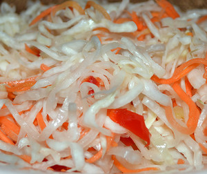 Капустно-морковный салат с луком