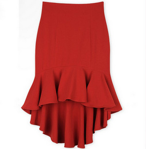 Красная юбка-русалка