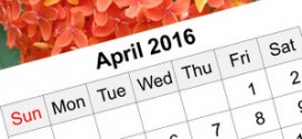 Апрель на листе календаря
