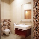 Ванная комната в коричневых тонах с мозаикой