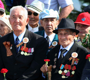 Ветераны войны на параде 9 мая