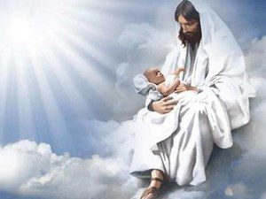 Иисус с ребенком на небесах