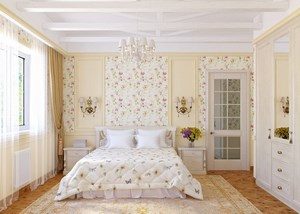 Спальня оформленная в стиле прованс