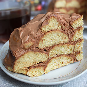 Торт Горка из творожного печенья - рецепт с фото