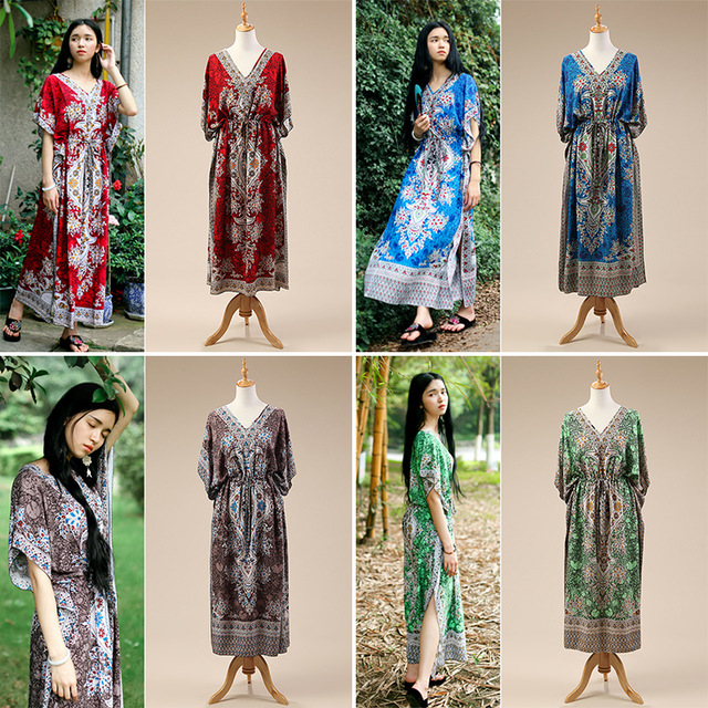 2017 Новых персонализированных путешествия праздник платье Индии Непальский Таиланд бязь платье Юго-Восточной Азии Традиционный специальный Платье Z003