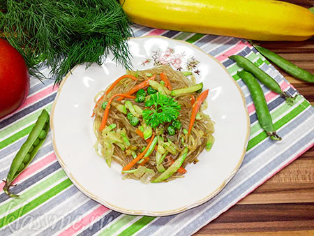 Фунчоза с овощами в домашних условиях — пошаговый рецепт с фото