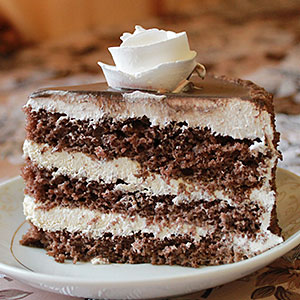 Рецепт вкусного шоколадно-бисквитного торта