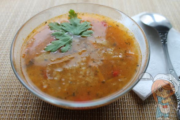 Рисовый суп без мяса