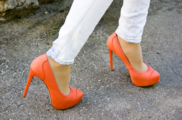 оранжевые туфли