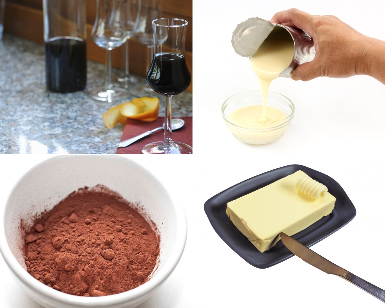 Ингредиенты для кофейно-шоколадного крема