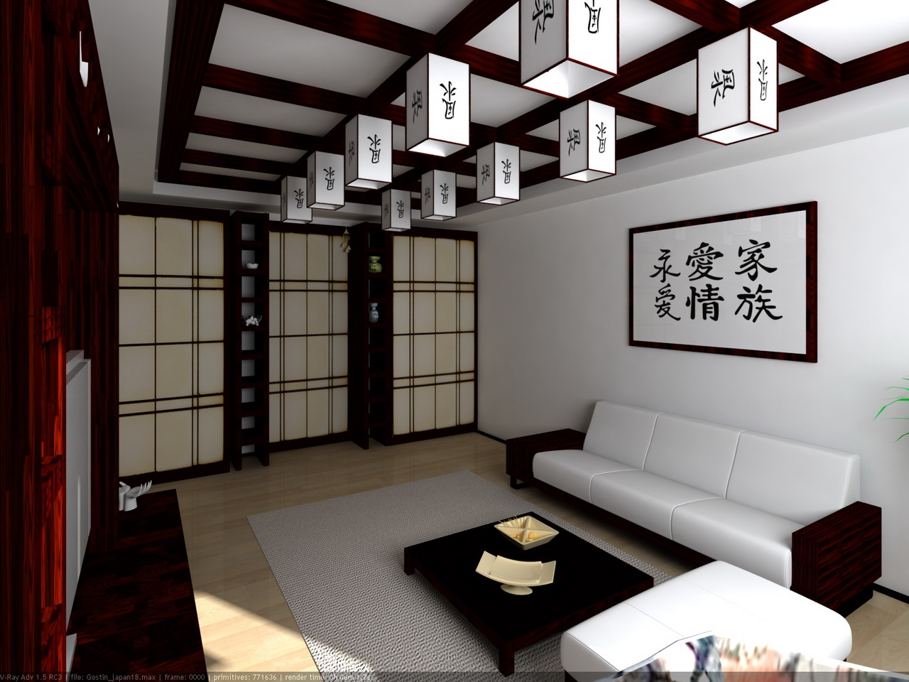 Удивительный дизайн интерьера помещения в японском стиле