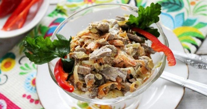 Вкусные и легкие рецепты салата из куриной печени