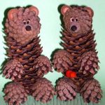 Как сделать медведя из шишек – Поделки для детей из природных материалов
