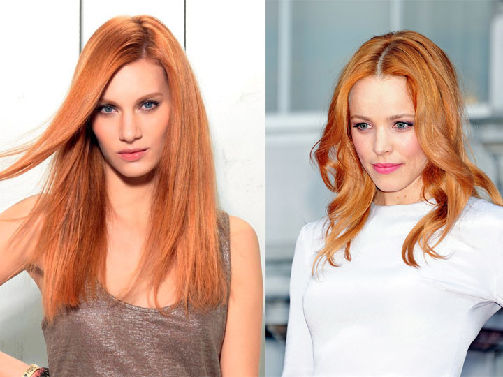 Рыжий цвет волос на русые волосы фото до и после