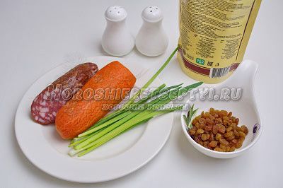 Простой салат с колбасой ингредиенты