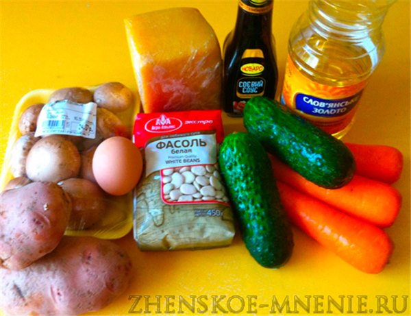 Салат с фасолью «Цветочная полянка» - рецепт с фото и пошаговым описанием