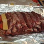 Фото и рецепт мяса - запеченной свинины гармошкой (в фольге)