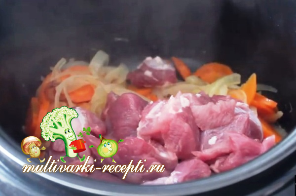 Готовьте овощи с мясом 15 минут