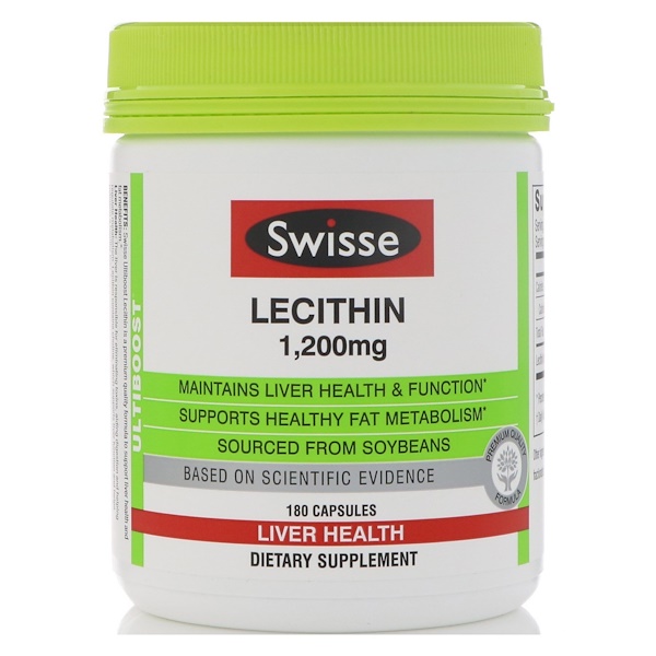 Swisse, Лецитин, 1200 мг, 180 капсул