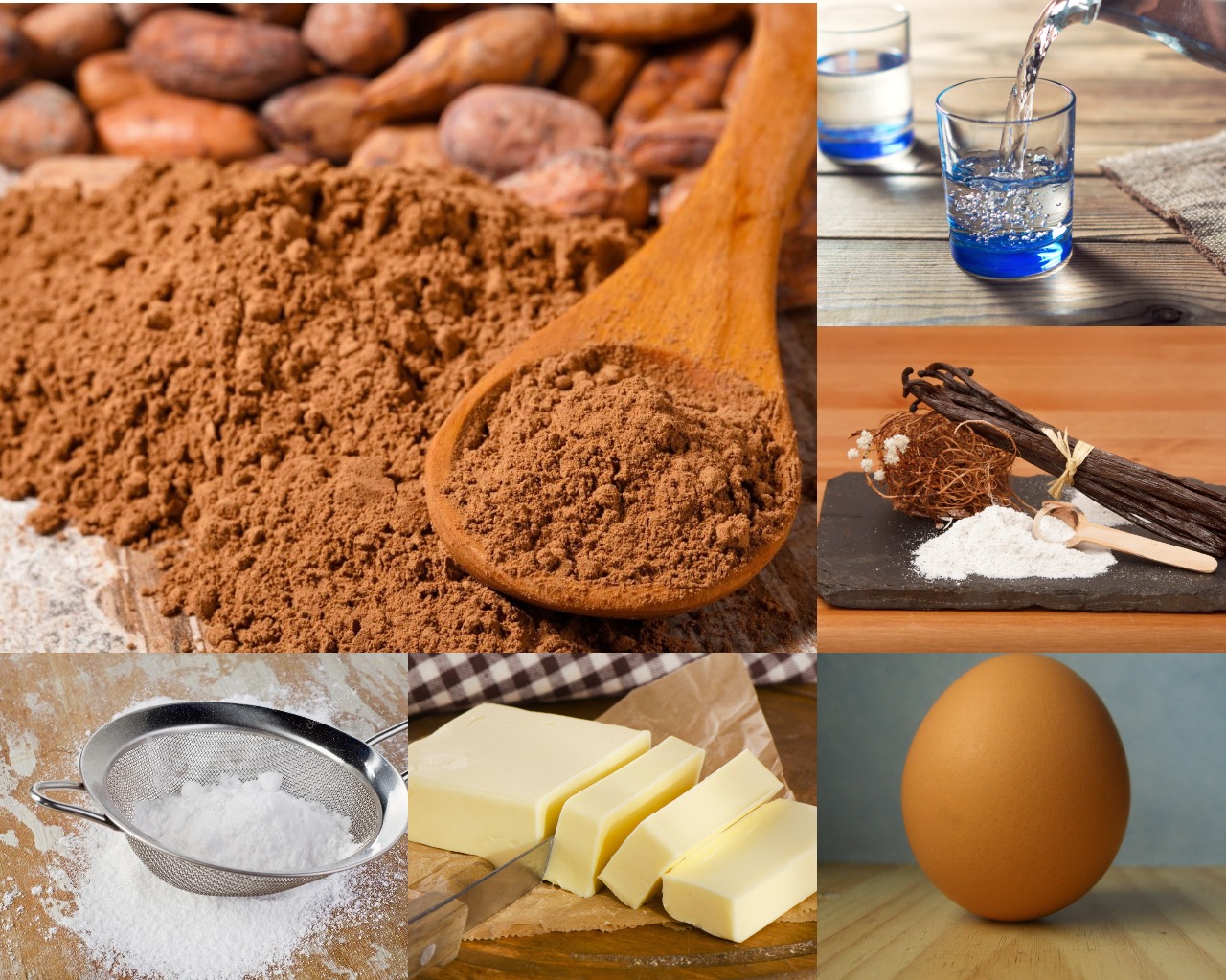 Ингредиенты для шоколадно-масляного крема