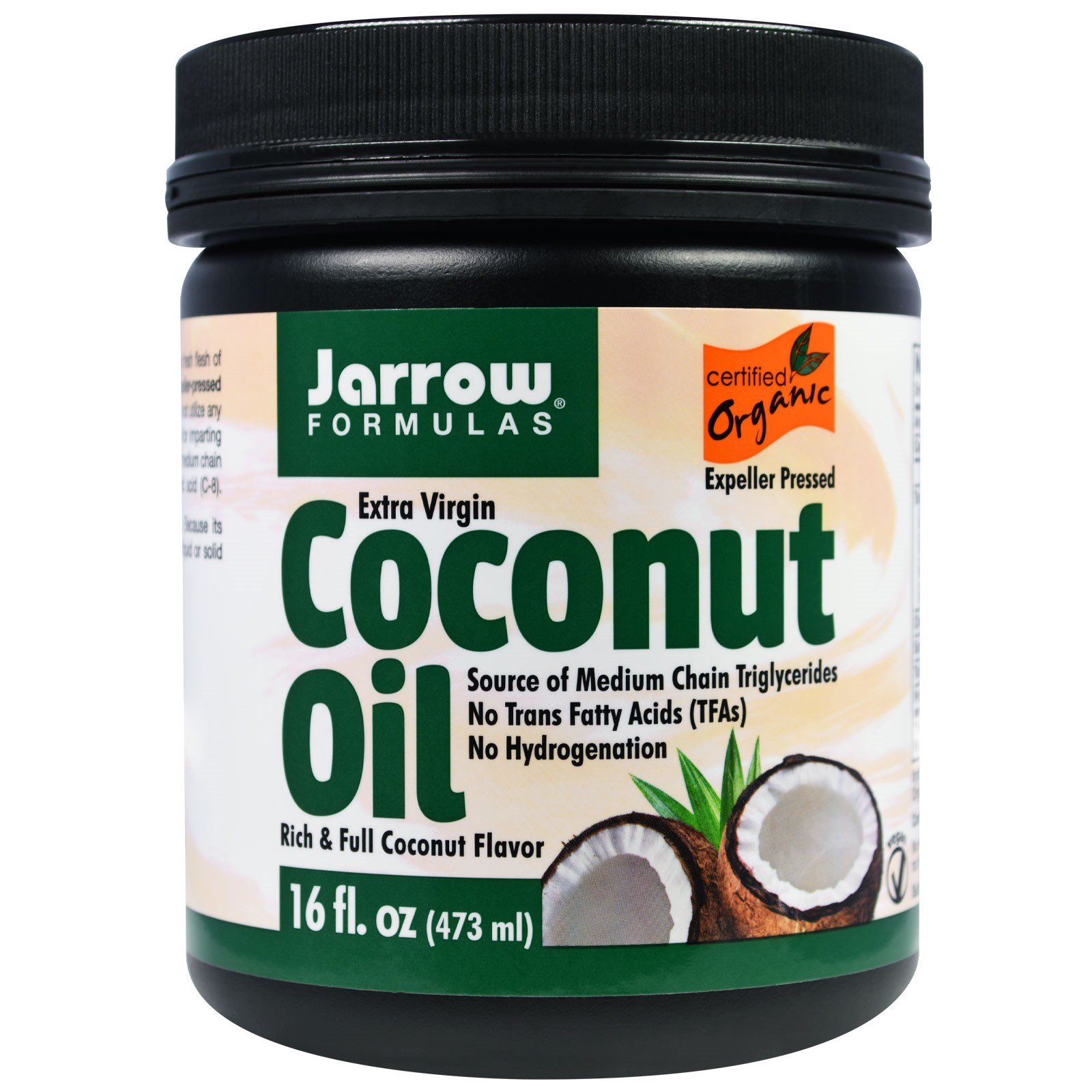 Органическое кокосовое масло Extra Virgin от Jarrow Formulas (473 г)