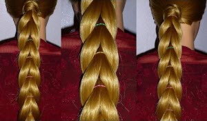 Как плетется простая коса из хвостиков с резинками