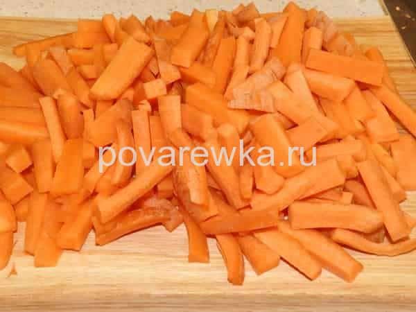 Постный плов с грибами и морковью