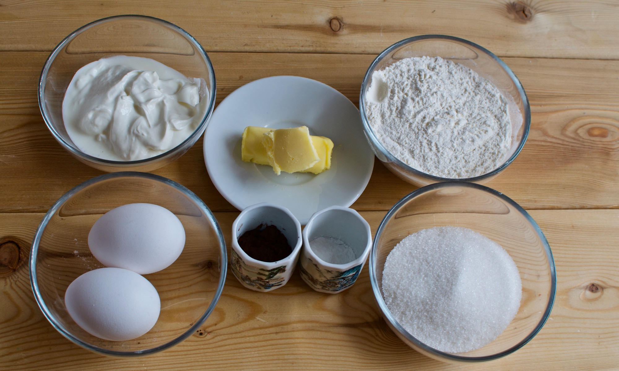 Ингредиенты для пирога «Зебра»