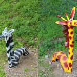 Зебра и жираф сделаны по похожему принципу - разница в длине шеи и окраске