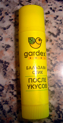 Такой вот бальзам-стик Gardex Baby вполне можно применять при укусах осы у детей.
