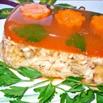 рецепт холодца с томатной прослойкой