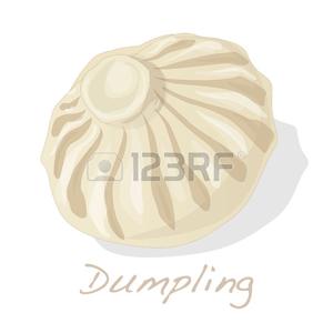 Dumpling vector illustration. Isolated.