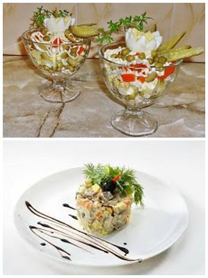 как украсить столичный салат