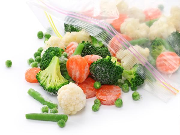 замороженные овощи в пакете 