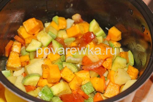 Овощное рагу с кабачками и картошкой на сковороде: рецепт простой