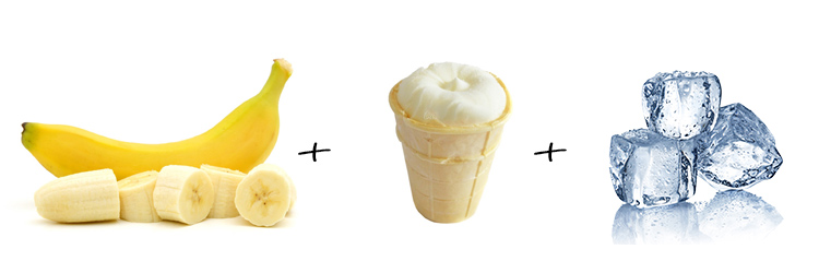 банан мороженое лед