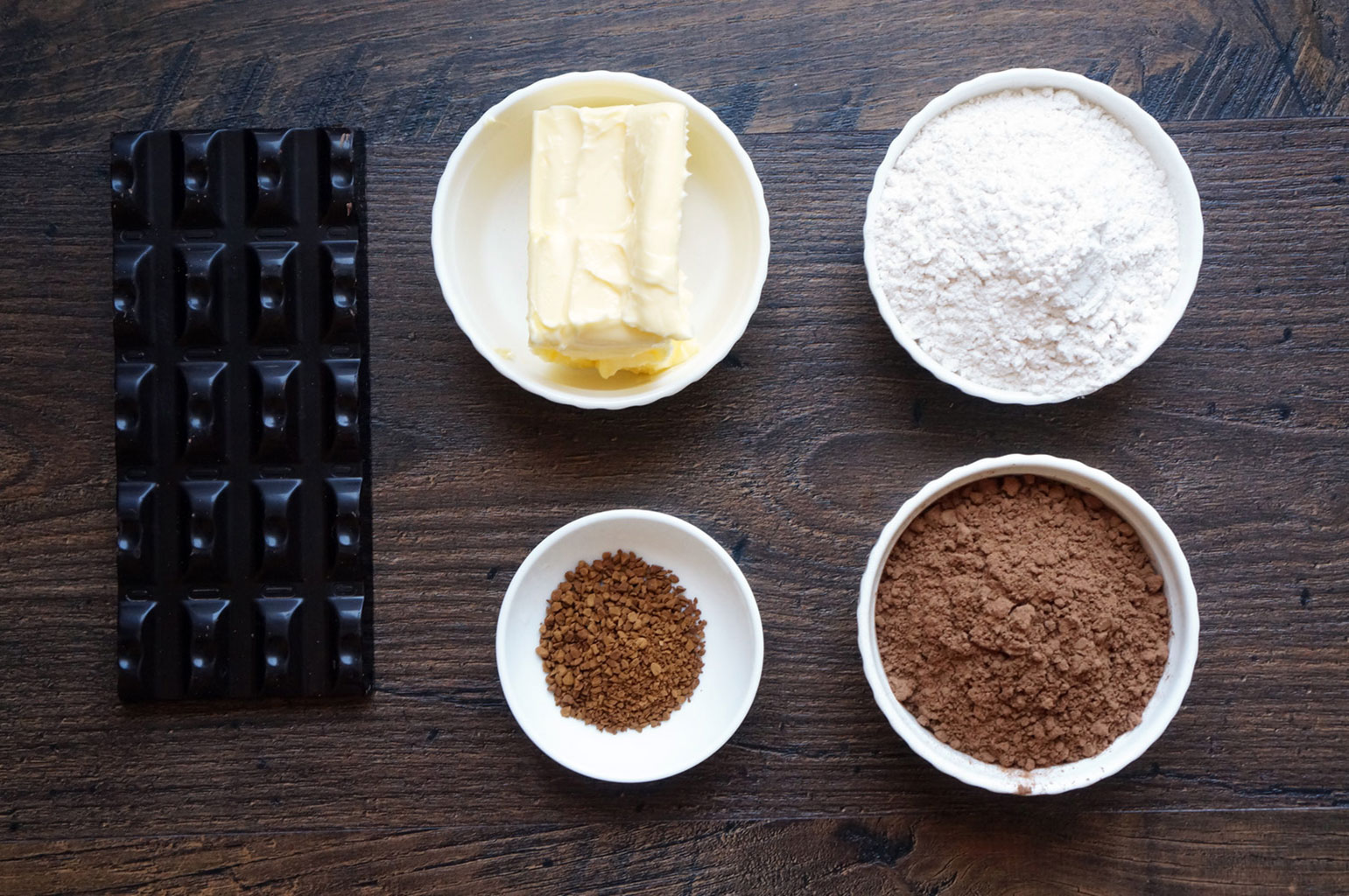 Ингредиенты для шоколадно-кофейного крема