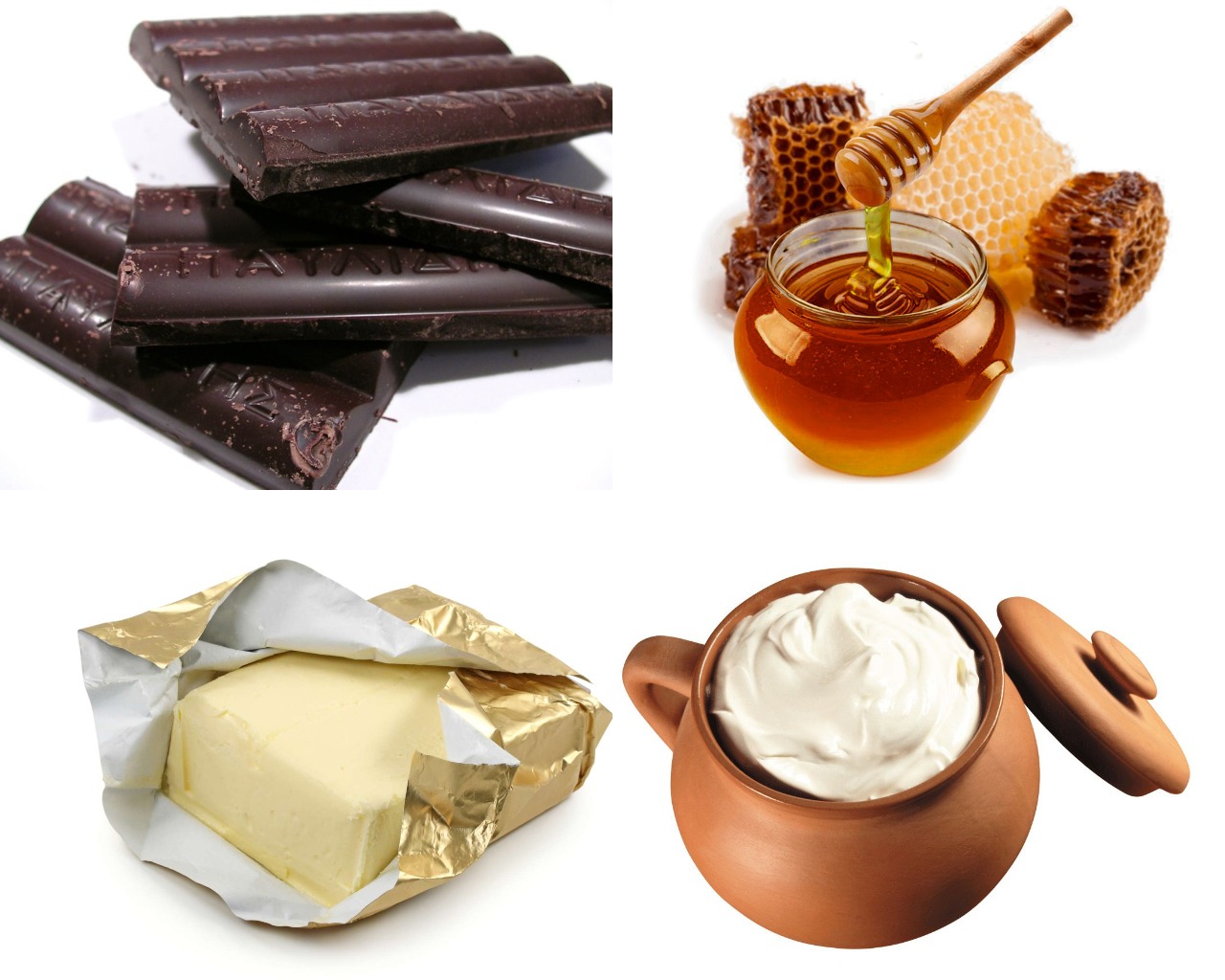 Ингредиенты для шоколадного ганаша с медом