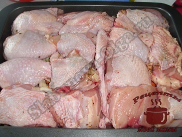 Курица запеченная в духовке с