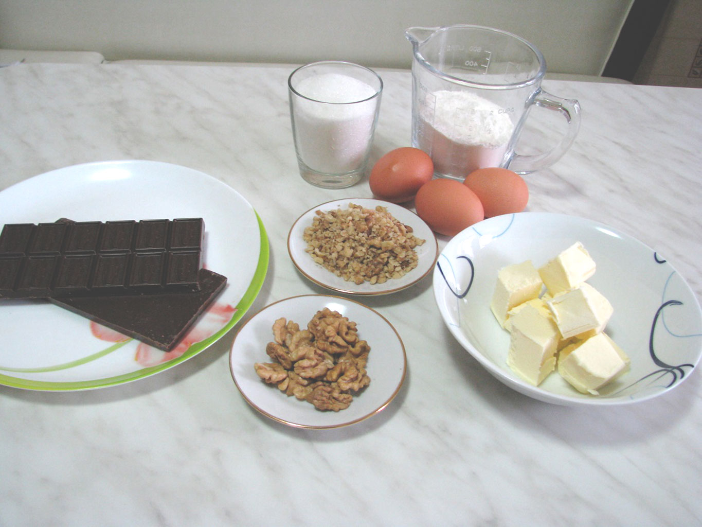 Ингредиенты для шоколадного брауни