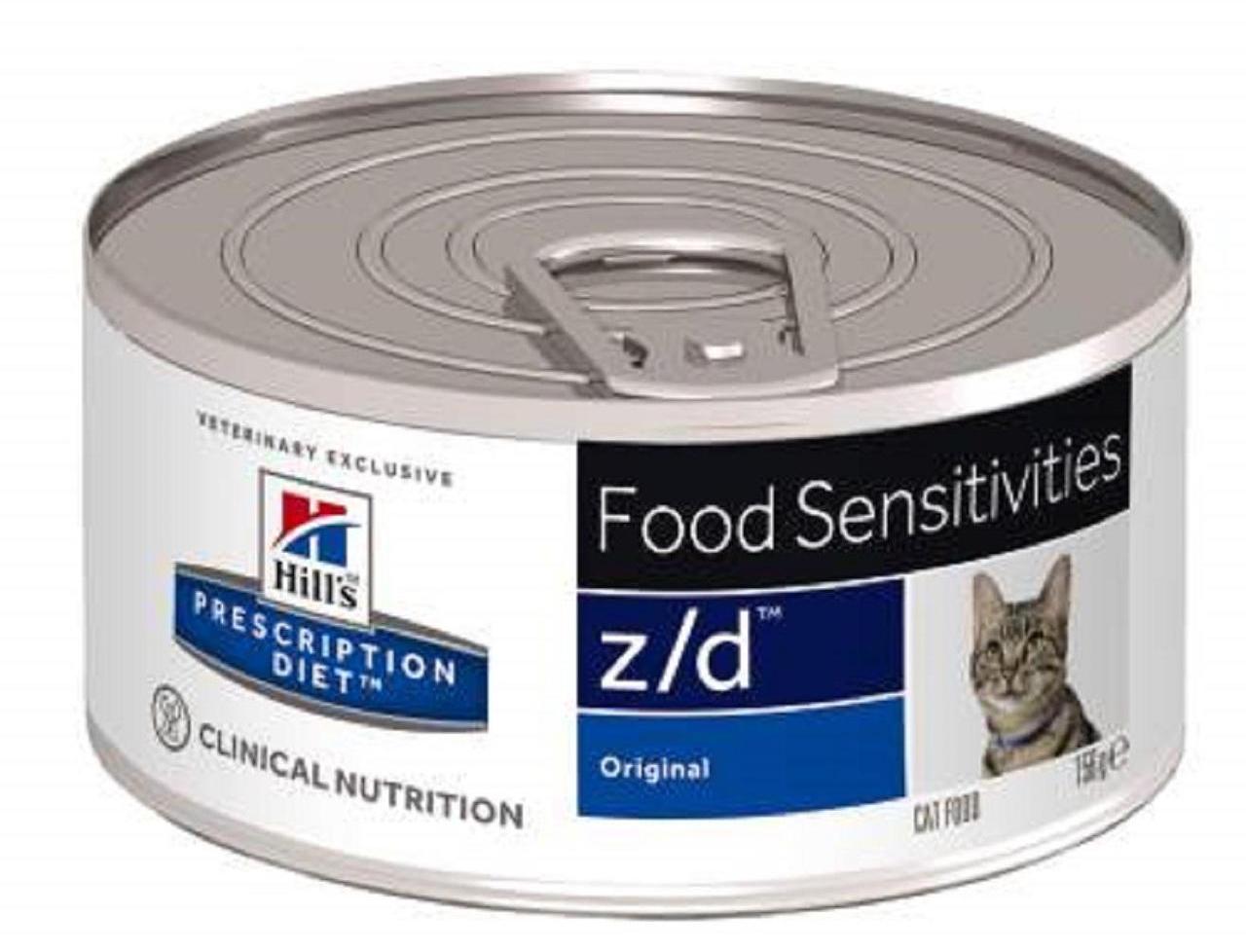 Hills Feline z/d можно применять при острых пищевых аллергиях
