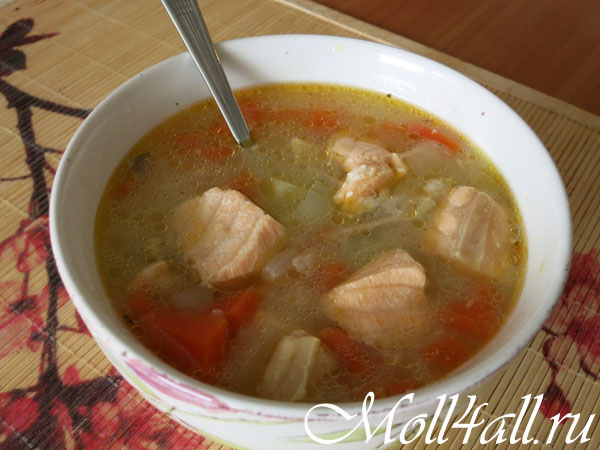 Суп из семги, рецепт с фото