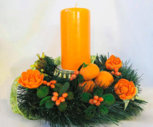 Декорация рождественской свечи